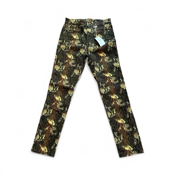 Adriano Goldschmied The Sophia Ankle High Waisted Skinny Snake Print Jeans 27R - Picture 2 of 12